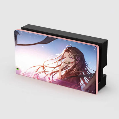 Decorative Front Plate Protective Cover For Nintendo Switch Oled Charging Dock Station Cartoon Anime Replacement Faceplate Case