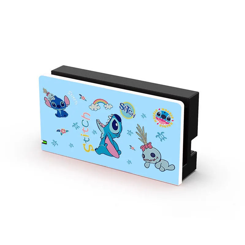 Decorative Front Plate Protective Cover For Nintendo Switch Oled Charging Dock Station Cartoon Anime Replacement Faceplate Case