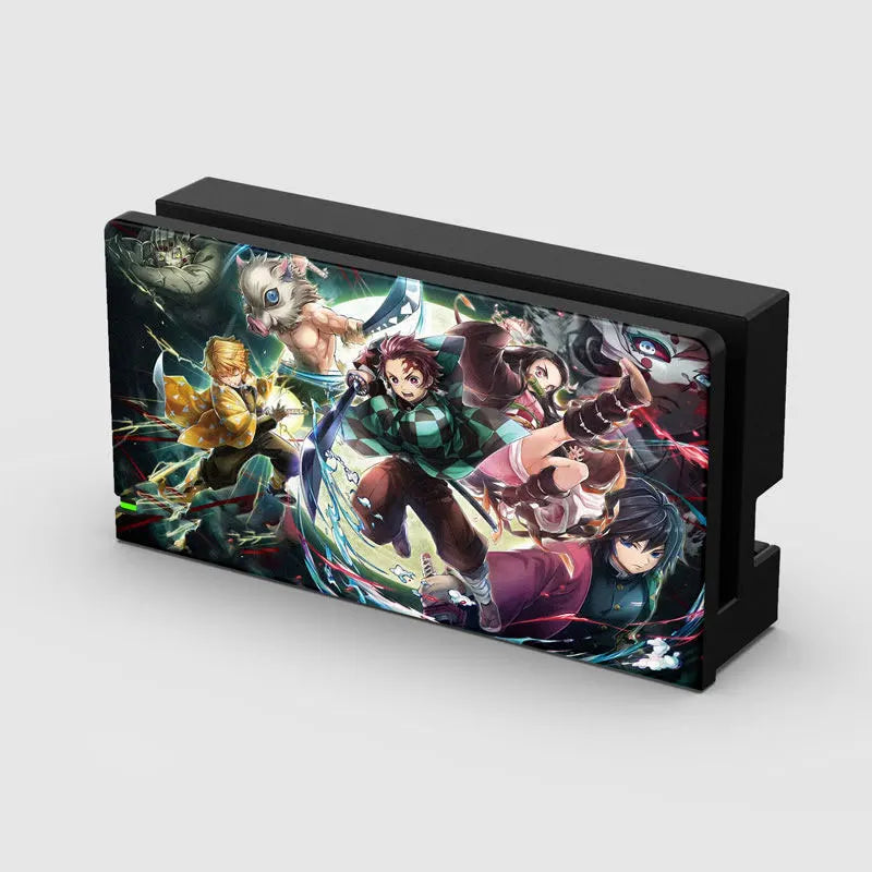 Decorative Front Plate Protective Cover For Nintendo Switch Oled Charging Dock Station Cartoon Anime Replacement Faceplate Case