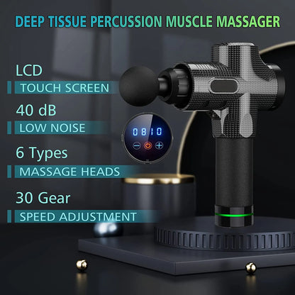 PC Deep Tissue Massage Gun Portable Facial Muscle Massager Massage Pistool