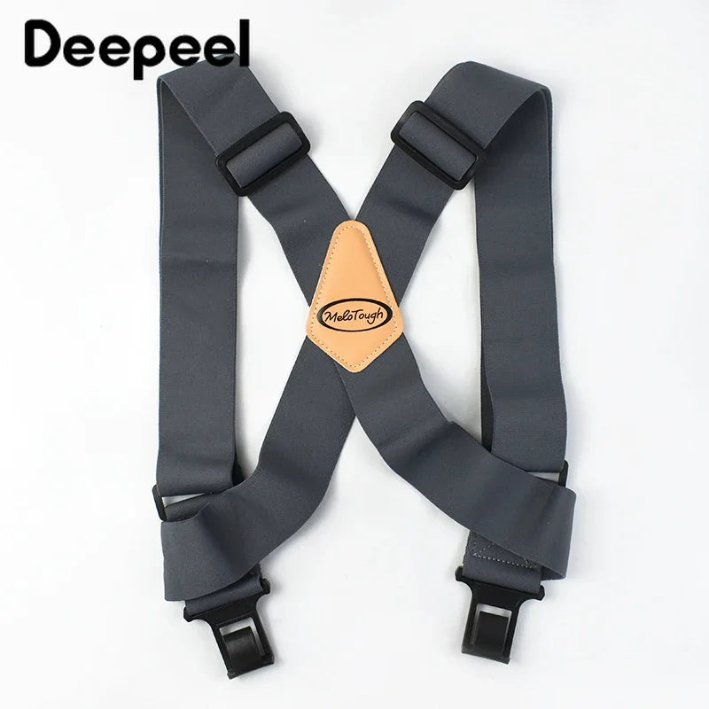 GtoozaDeepeel 5*120cm Adult Mens Suspenders Elastic Widen Men's Braces Adjustable X-Type Strap Male Jockstrap Sport  Work Suspender gtooza.com