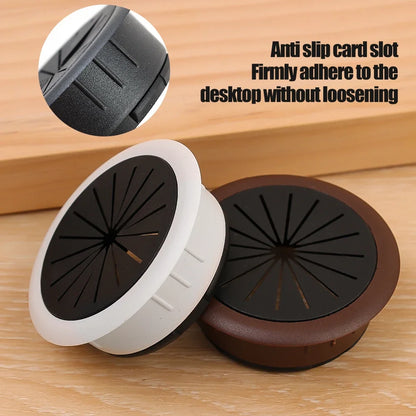 Desk Wire Organizer Cable Hole Cover Cord Grommets  Home Office Desktop PC Laptop Cables Network Line Threading Box Cover