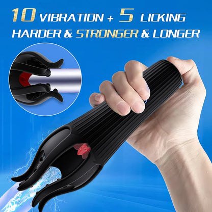 Devilfish Glans Endurance Exercise Masturbator 10 Modes Vibration Licking Male Masturbation Cup Sex Toys  Men Pocket Pussy gtooza.com