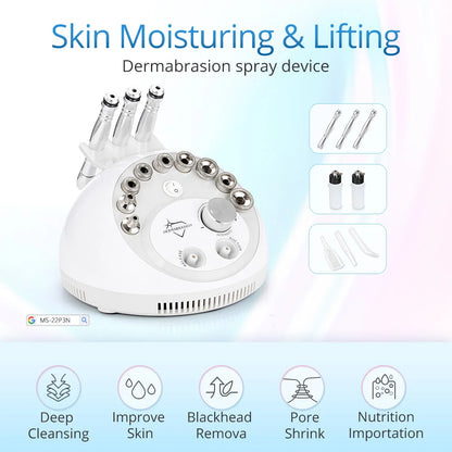 PC Diamond Microdermabrasion Machine Vacuum Suction Water Spray Facial Mois