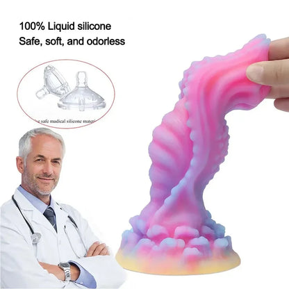 Dildo Luminous Sex Toys  Women Dick Animal/Monsters Horse Dildos Silicone Soft Anal Plug Adult Sextoys Dragon Penis 18