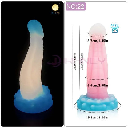 Dildo Luminous Sex Toys  Women Dick Animal/Monsters Horse Dildos Silicone Soft Anal Plug Adult Sextoys Dragon Penis 18