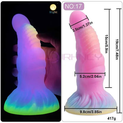 Dildo Luminous Sex Toys  Women Dick Animal/Monsters Horse Dildos Silicone Soft Anal Plug Adult Sextoys Dragon Penis 18