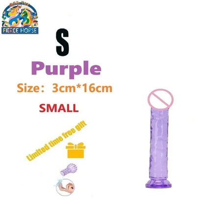 Dildos Sex Toys Dicks, Cheap Porn Female Vagina Clitoris Anal Masturbators Penis with Suction Cup 5 Colors Big Black Jelly Dildo