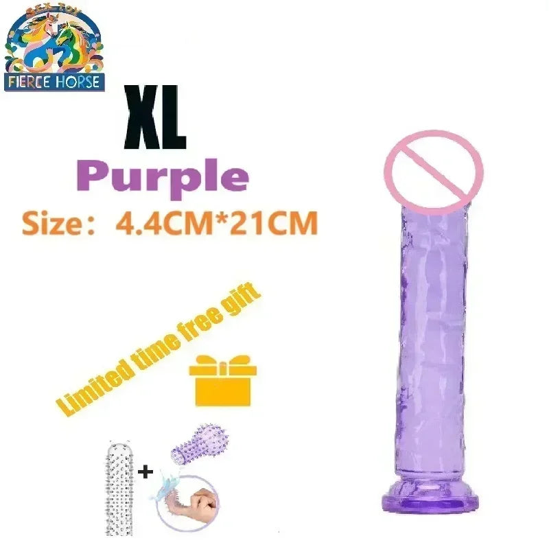 Dildos Sex Toys Dicks, Cheap Porn Female Vagina Clitoris Anal Masturbators Penis with Suction Cup 5 Colors Big Black Jelly Dildo