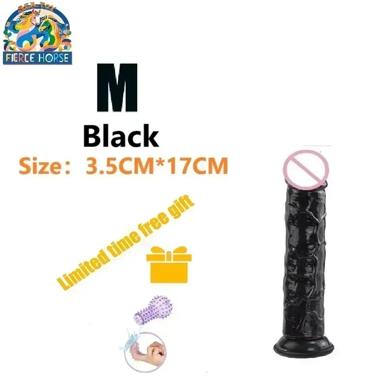 Dildos Sex Toys Dicks, Cheap Porn Female Vagina Clitoris Anal Masturbators Penis with Suction Cup 5 Colors Big Black Jelly Dildo