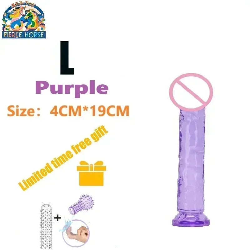 Dildos Sex Toys Dicks, Cheap Porn Female Vagina Clitoris Anal Masturbators Penis with Suction Cup 5 Colors Big Black Jelly Dildo