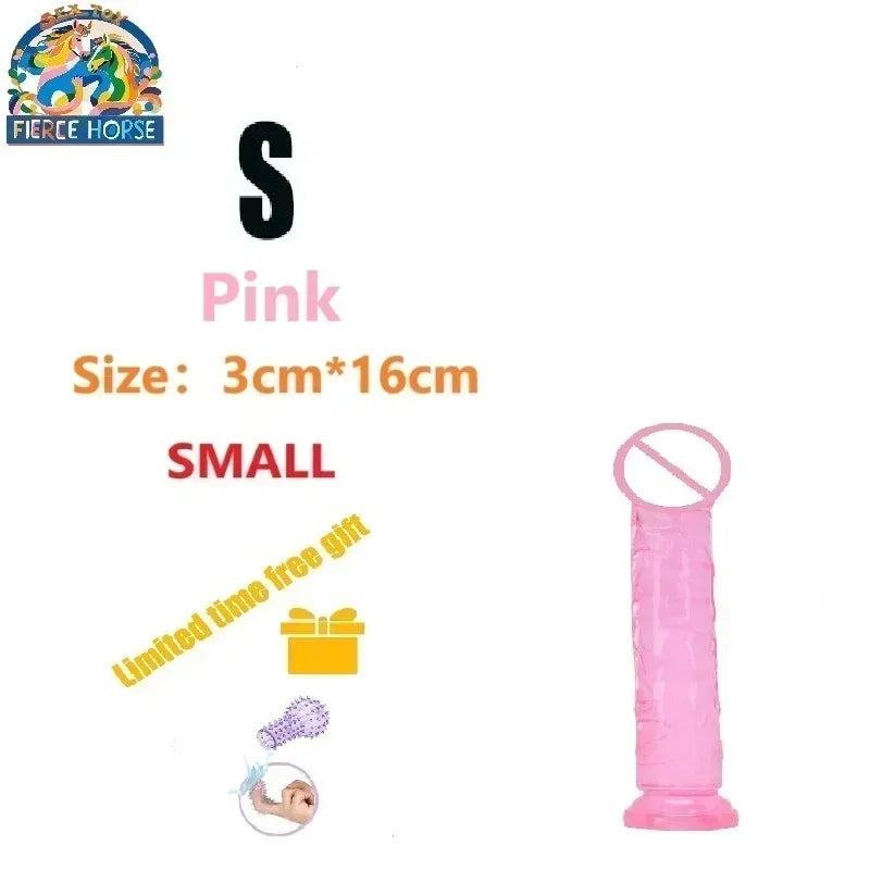 Dildos Sex Toys Dicks, Cheap Porn Female Vagina Clitoris Anal Masturbators Penis with Suction Cup 5 Colors Big Black Jelly Dildo