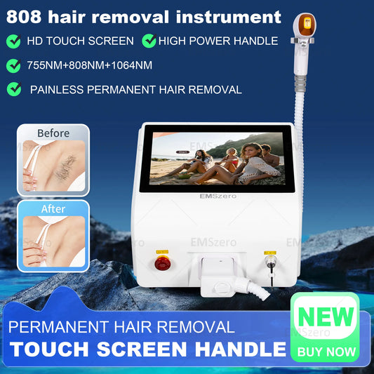 Diode 808nm Hair Removal Machine With 3 Wavelength Tattoo Removal Epilator Equipment 755nm 808nm 1064nm