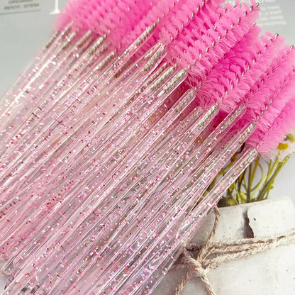 Disposable Crystal Eyelashes Brush Comb 5/50Pcs Eye Lashes Extension Mascara Wands Makeup Professional Makeup Beauty Tool