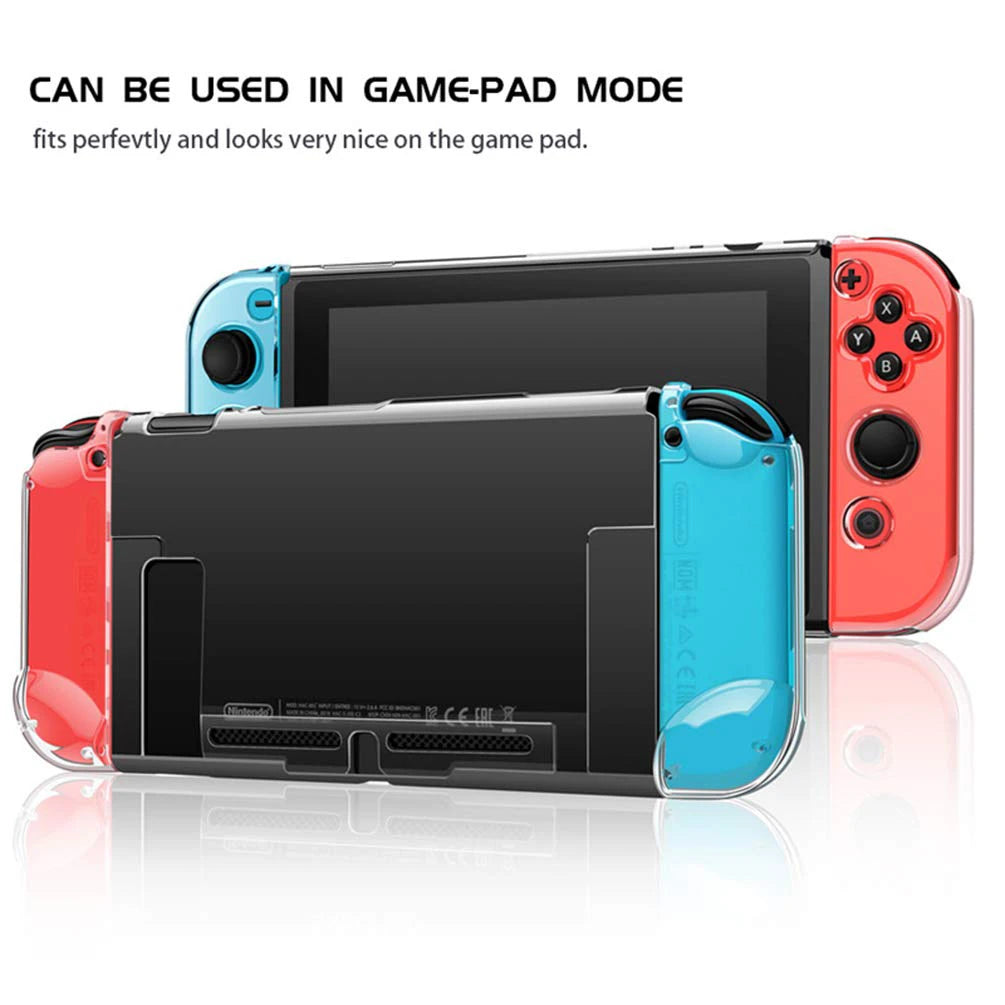 Dockable Clear Hard Case  Nintendo Switch 3In1 Protective Case Cover  Nintendo Switch & Joycon Controller with Grip Cover