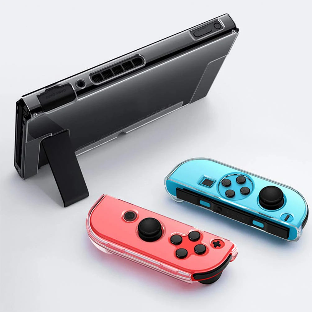 Dockable Clear Hard Case  Nintendo Switch 3In1 Protective Case Cover  Nintendo Switch & Joycon Controller with Grip Cover