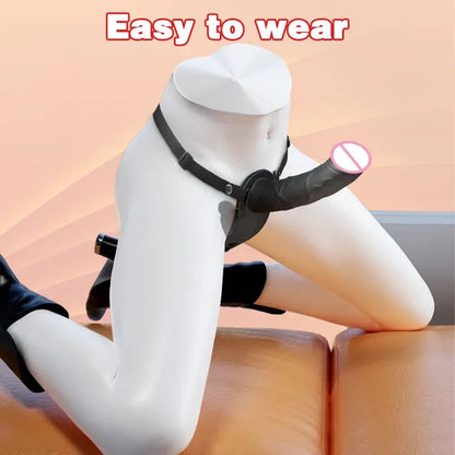 Gtooza_Double Head Artificial Penis Wearable Electric Strapon  Lesbian Vibrating Sex Toys Strap On Belt Dildos  Girl gtooza.com