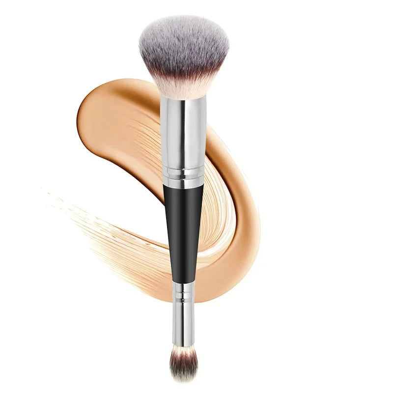 Double Head Professional Makeup Brushes 2 In 1 Foundation Brush Concealer Highlighter Powder Blush Brush Beauty Make Up Tools