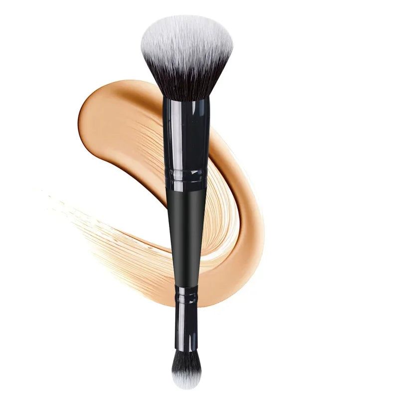 Double Head Professional Makeup Brushes 2 In 1 Foundation Brush Concealer Highlighter Powder Blush Brush Beauty Make Up Tools