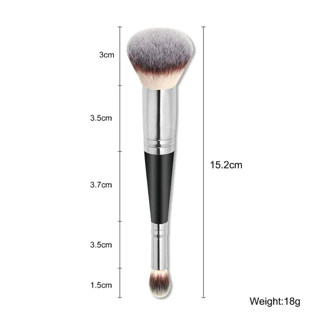 Double Head Professional Makeup Brushes 2 In 1 Foundation Brush Concealer Highlighter Powder Blush Brush Beauty Make Up Tools