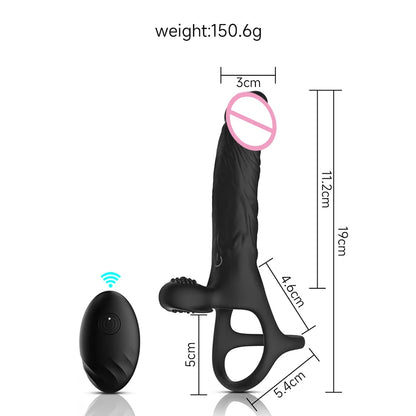 Double Penetration Anal Plug Dildo Vibrator Butt Plug Remote Control Strap On Penis Cock Ring Vagina Adult Sex Toys  Couples