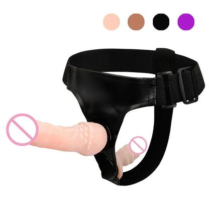 Gtooza_Double Penis Dual Ended Strapon Ultra Elastic Harness Belt Strap On  Adult Sex Toys  Woman Couples Anal Soft s gtooza.com