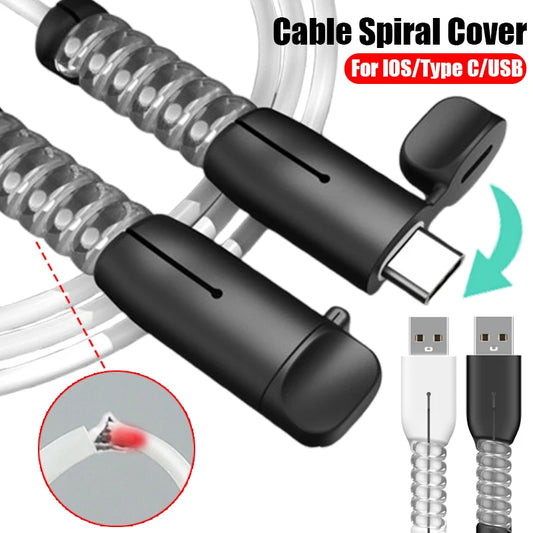 Double Protection Charging Cable Plug Sleeve Data Line Cord Protector Silicone Protective Cover Cap  IOS/Type C/Micro USB