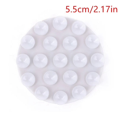 PC Double Side Silicone Suction Pad For Mobile Phone Fixture Suction Cup Backed Adhesive Silicone Rubber Sucker Pad For Fixed Pad