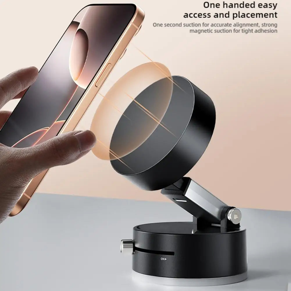 PC Double Sided Suction Cup Magnetic Phone Holder Lazy Multi-functional Foldable Storage Holder Vacuum Suction Phone Holder