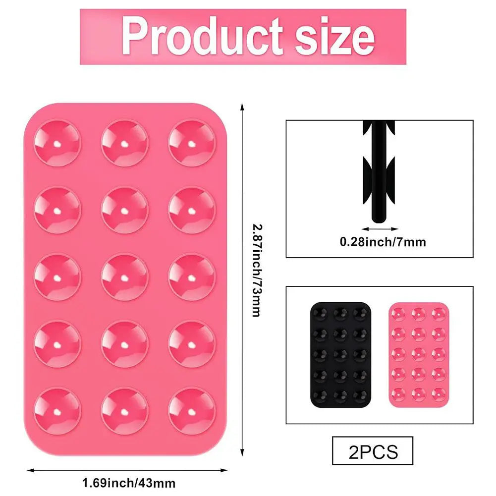 PC Double-Sided Suction Phone Case Mount Silicon Adhesive Phone Accessory  iPhone and Android Hands-Free Fidget Toy