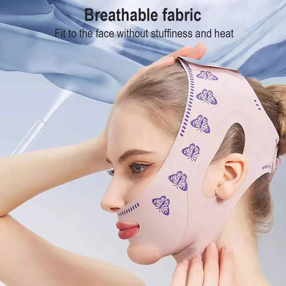 Double-deck Face Slimming Bandage Face Lifting Belt V Line Face Shaper Cheek Chin Lift UP Strap Anti Wrinkle Facial Band Beauty