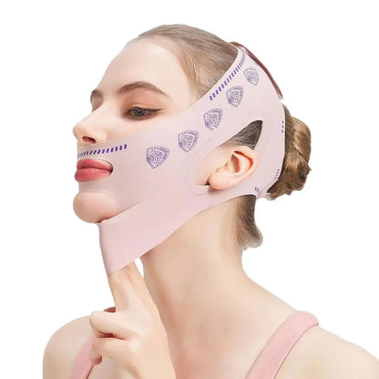 Double-deck Face Slimming Bandage Face Lifting Belt V Line Face Slimming Strap Double Chin Tightener Slim Strap Facial Mask Tool