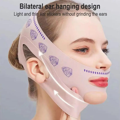 Double-deck Face Slimming Bandage Face Lifting Belt V Line Face Slimming Strap Double Chin Tightener Slim Strap Facial Mask Tool