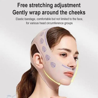 Double-deck Face Slimming Bandage Face Lifting Belt V Line Face Slimming Strap Double Chin Tightener Slim Strap Facial Mask Tool