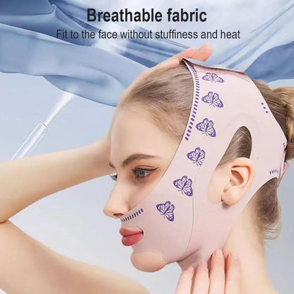 Double-deck Face Slimming Bandage Face Lifting Belt V Line Face Slimming Strap Double Chin Tightener Slim Strap Facial Mask Tool