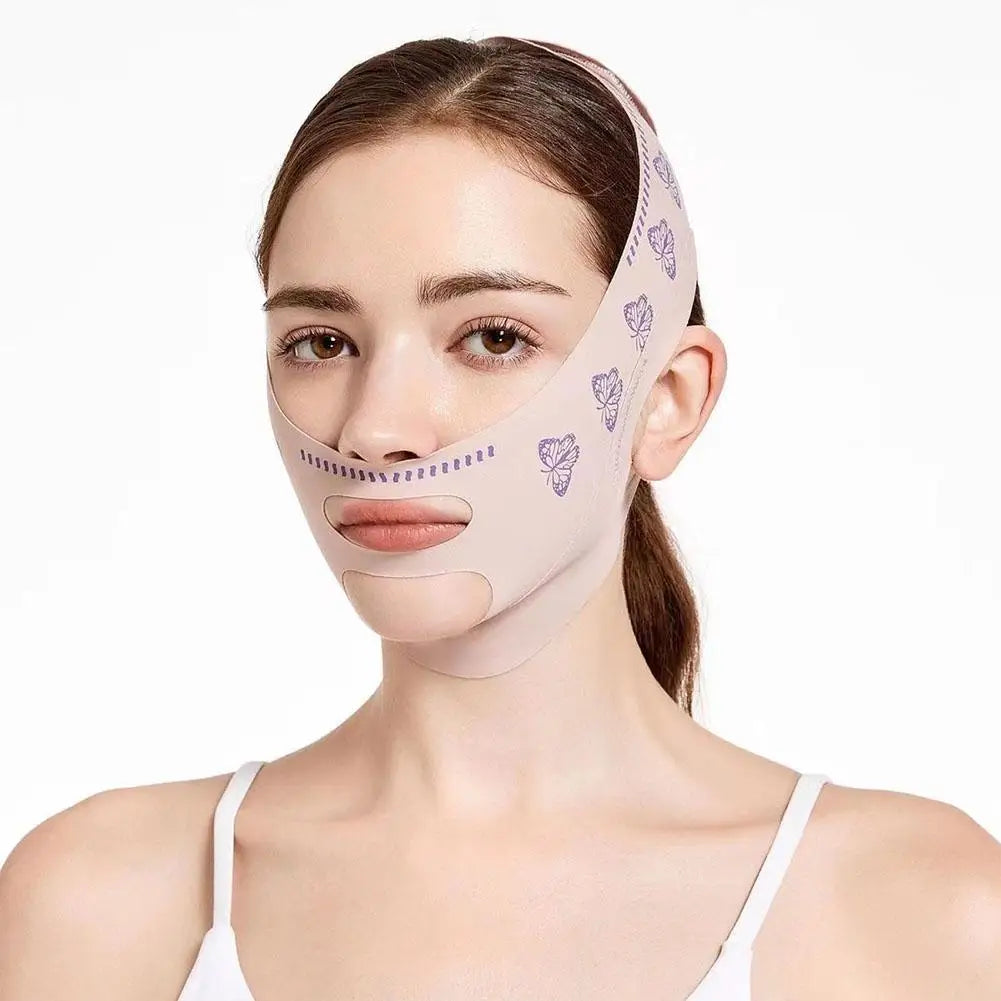 Double-deck Face Slimming Bandage Face Lifting Belt V Line Face Slimming Strap Double Chin Tightener Slim Strap Facial Mask Tool