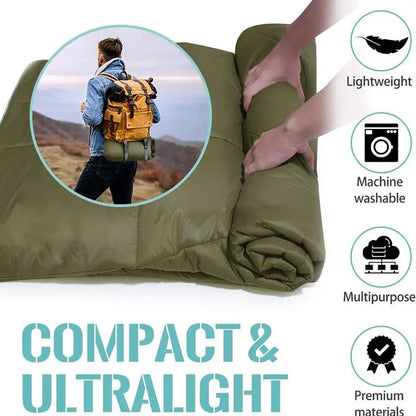 PC Down Camping Blanket Lightweight Warm Packable Camping Quilt Portable Fo