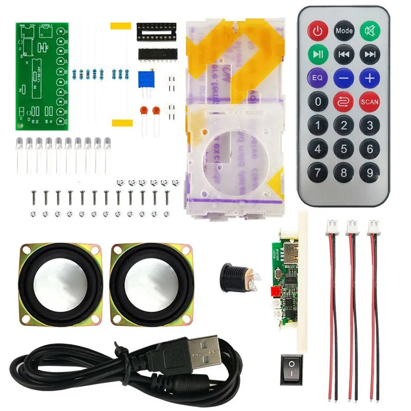 Dual-Channel Multi-Function Bluetooth Audio Assembly DIY Electronic Kit MP3 Speaker Welding Parts