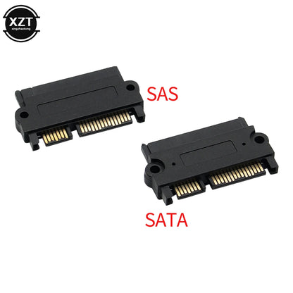 PCE-yield 90 Degree Right Angled SATA 22Pin 7+15 Male to SFF-8482 SAS 22 Pi