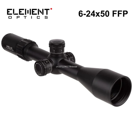 ELEMENT Optics HELIX 6-24X50 FFP First Focal Plane Riflescope w/ Zerostop 30mm Tube APR-2D MRAD Reticle Rifle Scope Sight Luneta