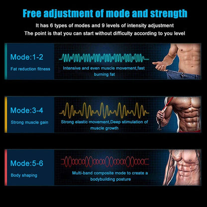 PC EMS Abdominal Muscle Stimulator Toner For Waist Leg Arm Trainer USB Rech