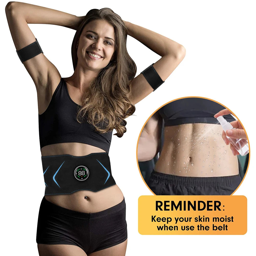 PC EMS Electric Abdominal Body Slimming Belt Waist Band Smart Abdomen Muscl