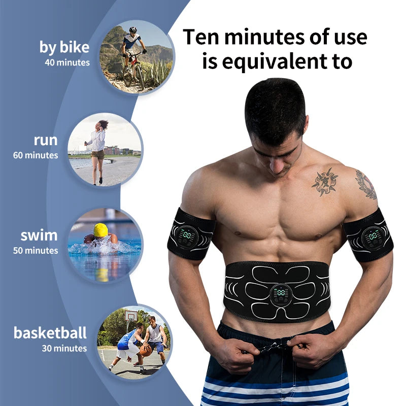 PC EMS Muscle Stimulator Abs Trainer Abdominal Muscle Toner Electronic Toni