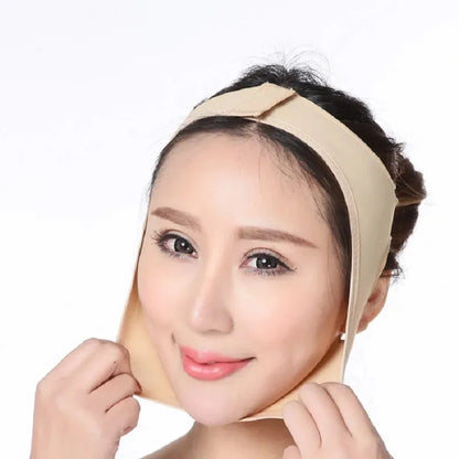 Elastic Face Slimming Bandage V Line Face Shaper Women Chin Cheek Lift Up Belt Facial Massager Strap Face Skin Care Tools Beauty