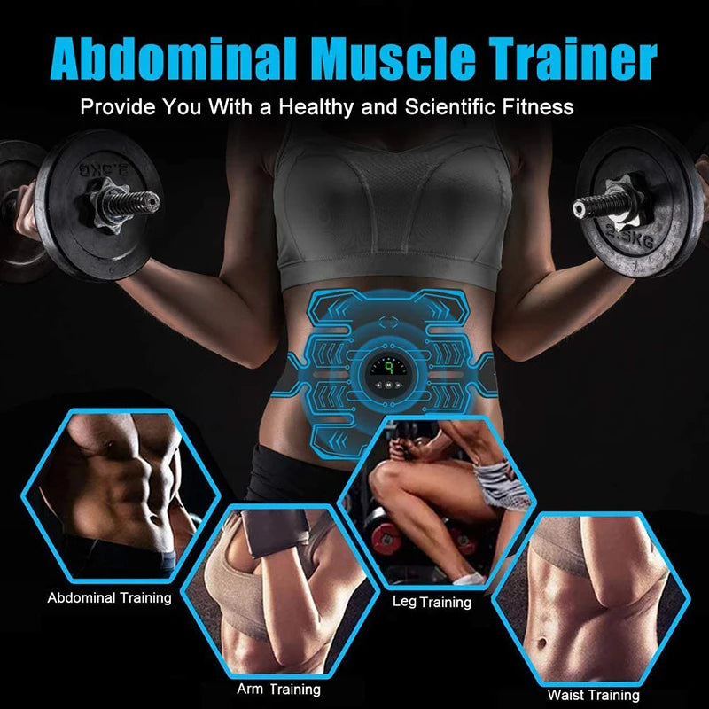 PC Electric Abdominal Muscle Stimulator EMS Trainer Toner Abdomen Muscle St