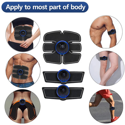 PC Electric Abdominal Muscle Stimulator EMS Wireless Buttocks Hip Trainer W