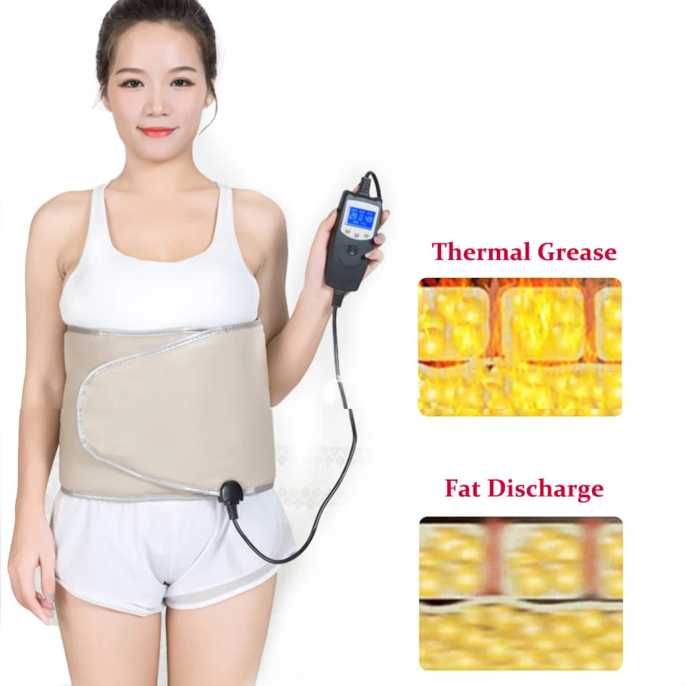 PC Electric Body Vibrating Shake Slimming Belt Belly Muscle Waist Trainer M