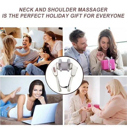 PC Electric Heat Neck Massage Shawl Shiatsu Kneading Cervical Spine Massage