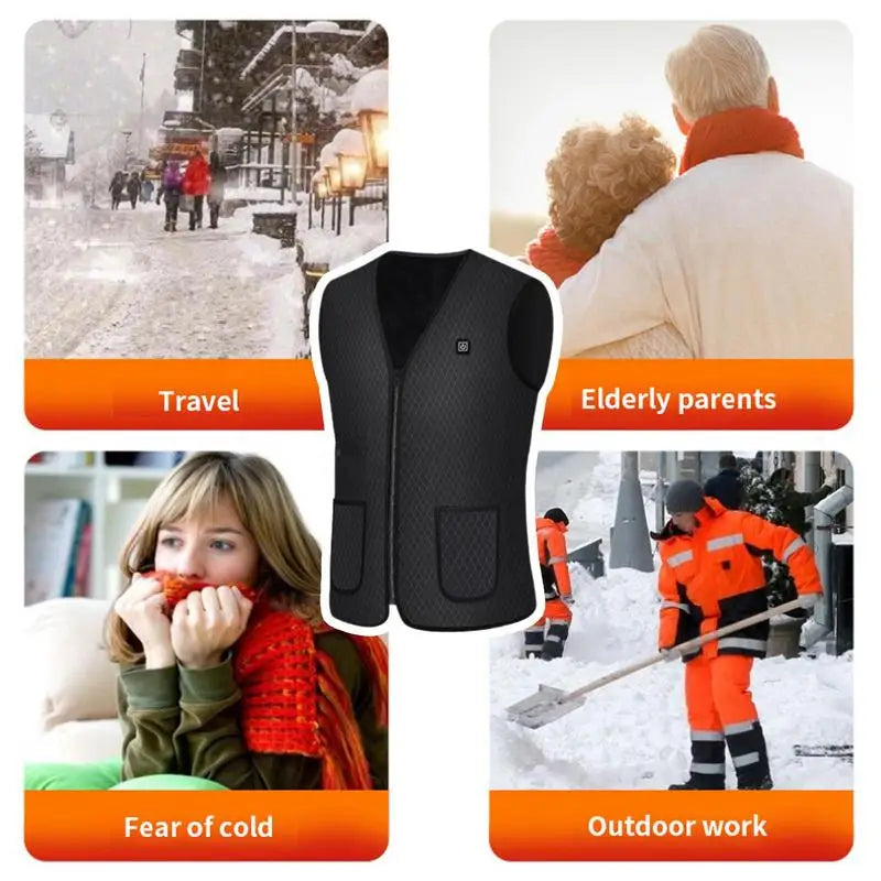 PC Electric Heated Jacket Men Women Sportswear Heated Coat Winter Skiing El