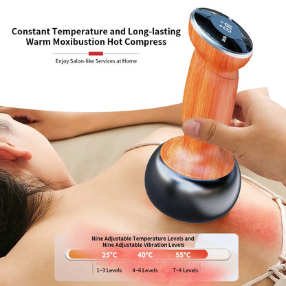 PC Electric Heating Bian Stone Gua Sha Massager Hot Compress Bianshi Warm M